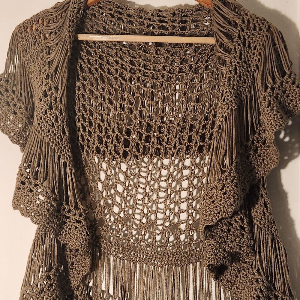 Beautiful knit shawl vest